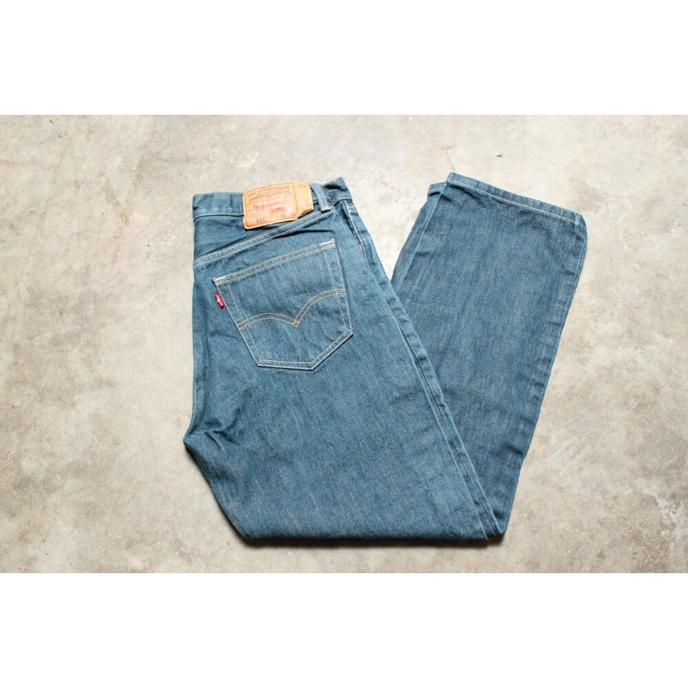 Vintage Y2k Levis 501 Made in Mexico Button Fly Jeans 35" x 30" (Fits 34" x 29")
